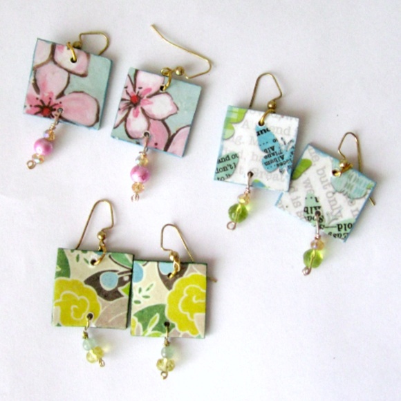 Tissy's Treasures Jewelry - Bundle of 3 Pr Earrings Floral Springtime